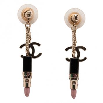 Chanel CC Lipstick Earrings