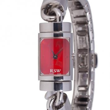 Rama Swiss Watch Diamond Heart Rotating Case SS Womens Wristwatch 15 MM