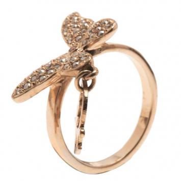 Dior Butterfly Crystal Ring Size 50