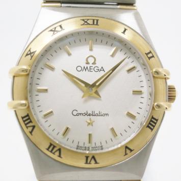 Omega Constellation 18 K Yellow Gold Steel Womens Wristwatch 24 MM