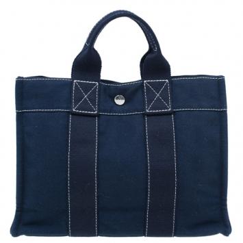 Hermes Navy Blue Herline Tote PM