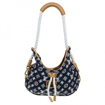 Louis Vuitton Limited Edition Blue Nylon Bulles MM