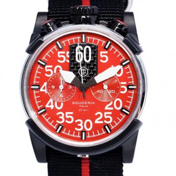 Pre Owned CT Scuderia Red Stainless Steel CS10106 Men's Wristwatch 46MM