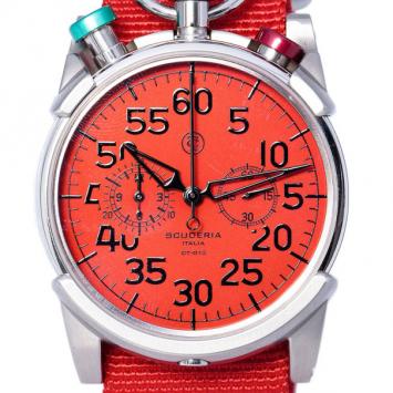 Pre Owned CT Scuderia Red Stainless Steel CS20104 Men's Watch 46MM