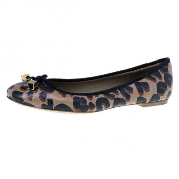 Louis Vuitton Brown Stephen Sprouse Leopard Ballet Flats Size 38