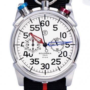 Pre Owned CT Scuderia White Stainless Steel CS20102 Men's Wristwatch 46MM