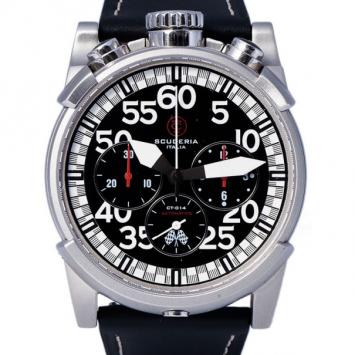 Pre Owned CT Scuderia Black Stainless Steel CS10505 Men's Wristwatch 46MM