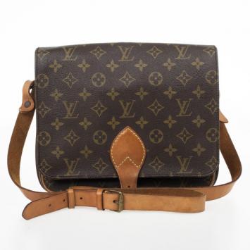 Louis Vuitton Vintage Monogram Canvas Cartouchiere MM Shoulder Bag