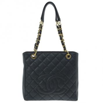 Chanel Black Caviar Petite Shopping Tote