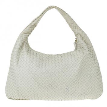 Bottega Veneta Cream Nappa Intrecciato Medium Hobo