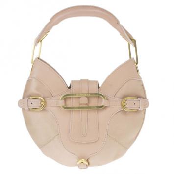 Jimmy Choo Pink Satin and Leather Trim Small Talia Hobo