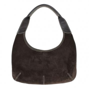 Salvatore Ferragamo Brown Suede Small Hobo