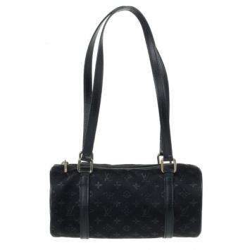 Louis Vuitton Black Monogram Satin Mini Papillon
