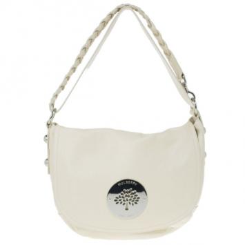 Mulberry Cream Pebbled Leather Daria Satchel