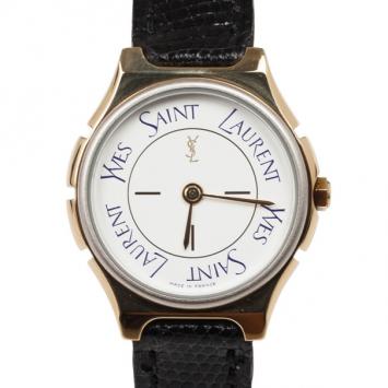 Yves Saint Laurent SS Leather Womens Wristwatch 26 MM