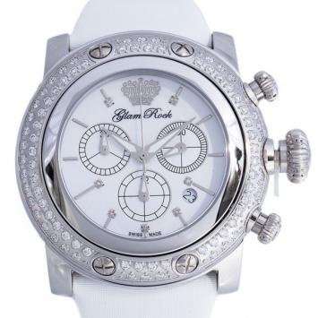 Glam Rock White Stainless Steel Miami GR11131D Women's Wristwatch 46MM