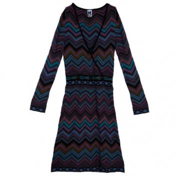 M Missoni Wool Blend Zig Zag Print Dress M