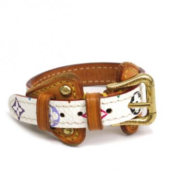 Louis Vuitton Monogram Multicolor White Leather Bracelet