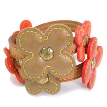 Louis Vuitton Multicolor Leather Flower Bracelet