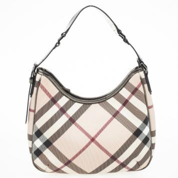 Burberry Metallic Trim Nova Check Moore Hobo