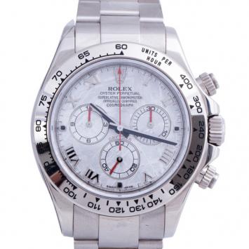 Pre Owned Rolex Meteorite 18K White Gold Daytona Men's Wristwatch 40MM