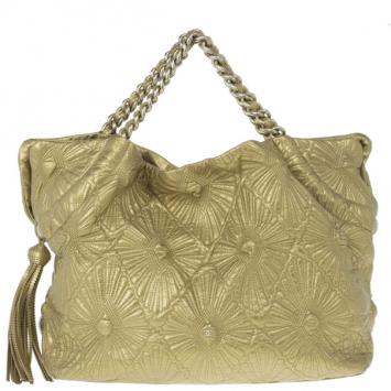 Chanel Gold Leather Sea Hit Large Tote Bag