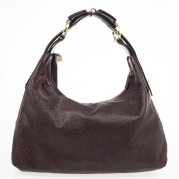 Gucci Brown Guccissima Leather Horsebit Hobo