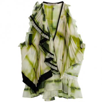 Balenciaga Frill Chiffon Blouse M