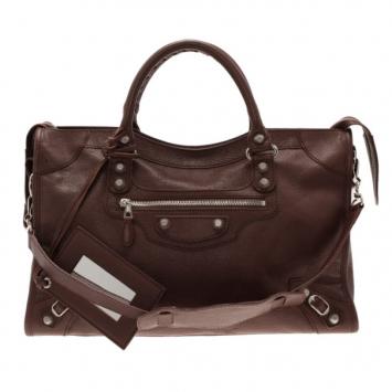 Balenciaga Brown Leather Giant City Tote