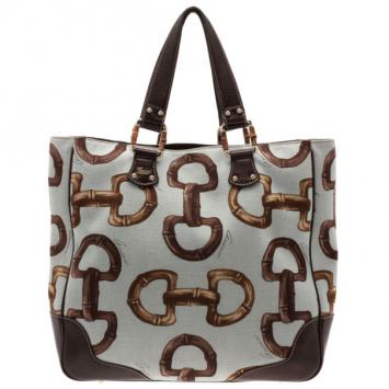 Gucci Horsebit Print Canvas Tote