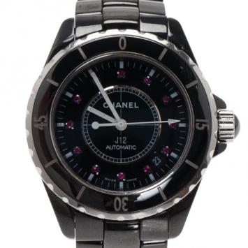 Chanel Black Ceramic J12 Unisex Wristwatch 39MM