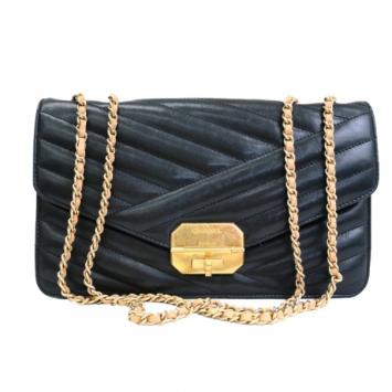 Chanel Black Lambskin Gabrielle Chain Shoulder Bag