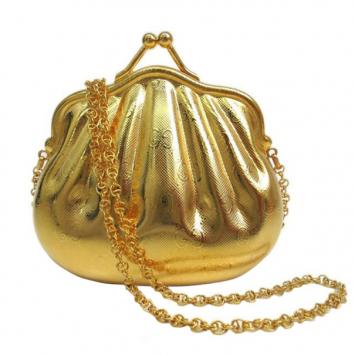Pre Owned Gucci Metal Gold Pochette Clutch