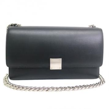 Celine Black Leather Single Flap Shoulder Bag