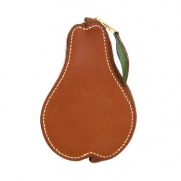 Hermes Barenia Leather Pear Coin Case