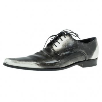 Pre Owned Dolce and Gabbana Two Tone Leather Oxfords Size 41.5