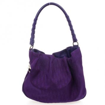 Christian Dior Purple Diorissimo Canvas Lovely Hobo 