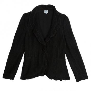 Armani Collezioni Black Textured Jacket M