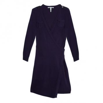 Diane Von Furstenberg 'Grodnica' Wool Wrap Dress L