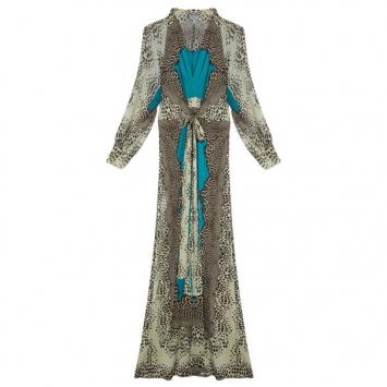 Issa Printed Long Kaftan L