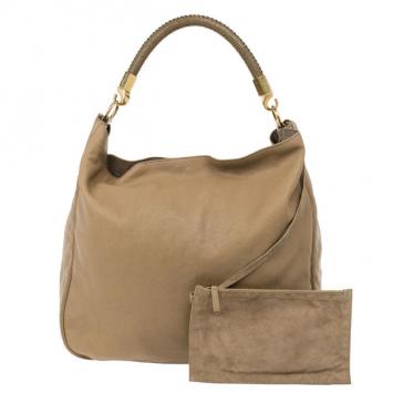 Saint Laurent Paris Brown Leather Roady Hobo