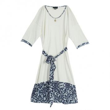 CLASS by Roberto Cavalli White Animal Print Dress M
