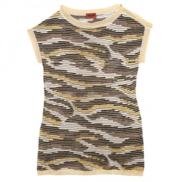 Missoni Metallic Crochet Knit Tunic Top