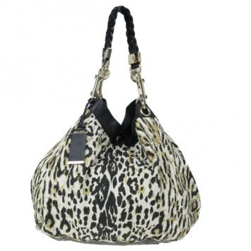 Jimmy Choo Leopard Print Canvas Tote