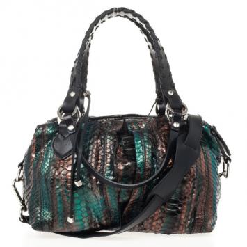 Pauric Sweeney Metallic Python Satchel