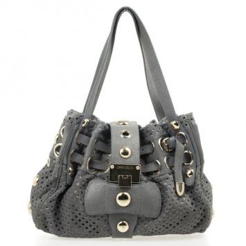 Jimmy Choo Perforated Suede Riki Bag