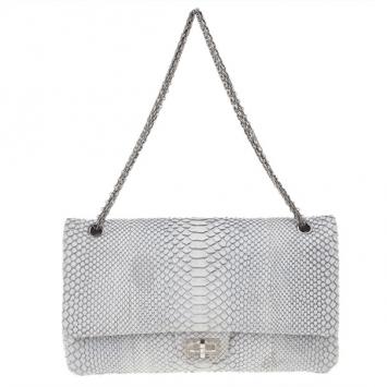 Chanel White Python 2.55 Reissue 226 Flap Bag