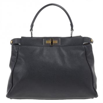 Fendi Black Small Pekaboo Satchel