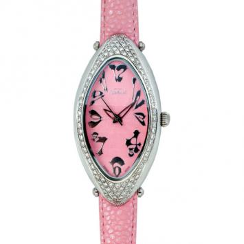 AquaMarin Pink Canari SS Womens Wristwatch 28 MM