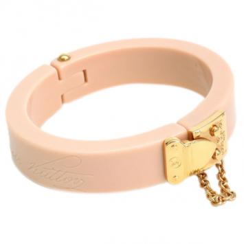 Louis Vuitton Lock Me Pink Resin Bracelet 17CM